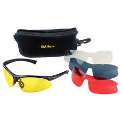 Очки стрелковые Allen Pro Class 4 Lens Combo Set With Case. Линзы - поликарбонат (прозрачный; желтый; красный; дымчатый). Картинка Очки стрелковые Allen Pro Class 4 Lens Combo Set With Case. Линзы - поликарбонат (прозрачный; желтый; красный; дымчатый).