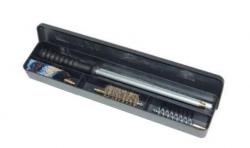 Набор для чистки MegaLine 08/3L012. кал. 12. шомпол в оплетке. 2 ёршика. шерстяная пуховка. алюмин. коробка Картинка Набор для чистки MegaLine 08/3L012. кал. 12. шомпол в оплетке. 2 ёршика. шерстяная пуховка. алюмин. коробка