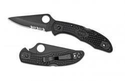 Нож Spyderco Delica4 Black Blade Картинка Нож Spyderco Delica4 Black Blade