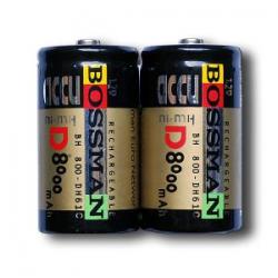 Аккумулятор R20 D Bossman 8000 mAh Ni-Mh Картинка Аккумулятор R20 D Bossman 8000 mAh Ni-Mh