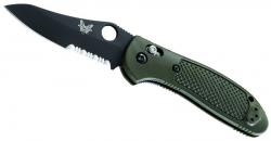 Нож Benchmade Griptilian, чорний, зелена рукоять Картинка Нож Benchmade Griptilian, чорний, зелена рукоять