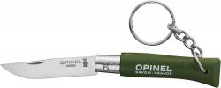 Картинка Нож Нож Opinel Keychain №4 Inox. Цвет - темно-зеленый