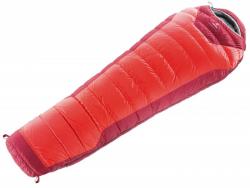 Картинка Спальник Deuter Neosphere -10° L цвет 5520 fire-cranberry левый