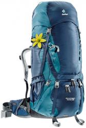 Картинка Deuter Рюкзак Aircontact 70+10 SL цвет 3354 midnight-denim