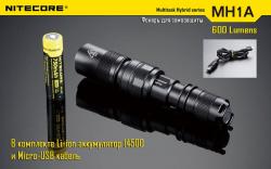 Фонарь Nitecore MH1A (Cree XM-L U2, 600 люмен, 5 режимов, 1xAA/14500), комплект Картинка Фонарь Nitecore MH1A (Cree XM-L U2, 600 люмен, 5 режимов, 1xAA/14500), комплект