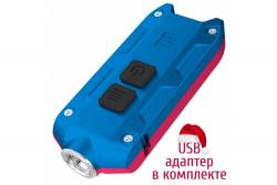 Картинка Фонарь Nitecore TIP Winter Edition (Cree XP-G2, 360 люмен, 4 режима, USB), красный/синий