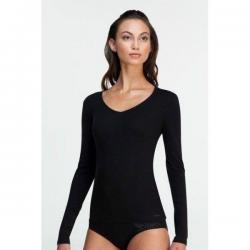 Футболка с длинным рукавом Icebreaker BF 150 Siren LS SweetHeart WMN black M Картинка Футболка с длинным рукавом Icebreaker BF 150 Siren LS SweetHeart WMN black M