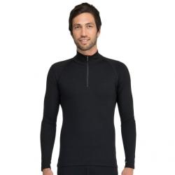 Футболка с длинным рукавом Icebreaker BF 200 Mondo Zip MEN black L Картинка Футболка с длинным рукавом Icebreaker BF 200 Mondo Zip MEN black L
