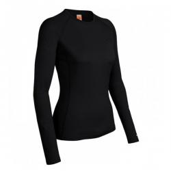 Футболка с длинным рукавом Icebreaker BF 200 Oasis Crewe WMN black L Картинка Футболка с длинным рукавом Icebreaker BF 200 Oasis Crewe WMN black L