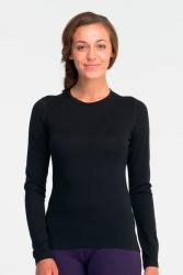 Футболка с длинным рукавом Icebreaker BF 200 Oasis LS Crewe WMN black L Картинка Футболка с длинным рукавом Icebreaker BF 200 Oasis LS Crewe WMN black L