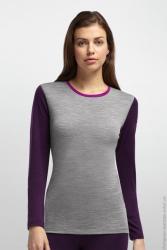 Футболка с длинным рукавом Icebreaker BF 200 Oasis LS Crewe WMN metro hthr/vino/vivid S Картинка Футболка с длинным рукавом Icebreaker BF 200 Oasis LS Crewe WMN metro hthr/vino/vivid S