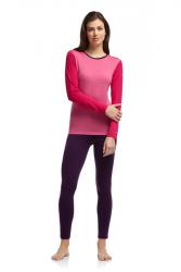 Футболка с длинным рукавом Icebreaker BF 200 Oasis LS Crewe WMN shocking/garnet/vino S Картинка Футболка с длинным рукавом Icebreaker BF 200 Oasis LS Crewe WMN shocking/garnet/vino S