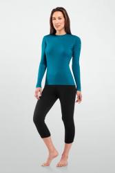 Футболка с длинным рукавом Icebreaker BF 200 Oasis LS Crewe WMN Stripe cruise overdye M Картинка Футболка с длинным рукавом Icebreaker BF 200 Oasis LS Crewe WMN Stripe cruise overdye M