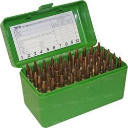 Кейс MTM д/патрон. 243; 308win. на 50шт. ц:зеленый Картинка Кейс MTM д/патрон. 243; 308win. на 50шт. ц:зеленый