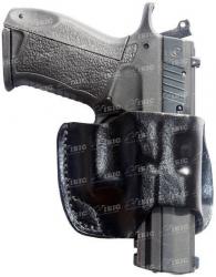 Кобура Front Line поясная компактная, кожа, для Glock 17, 22, 31 ц:черный Картинка Кобура Front Line поясная компактная, кожа, для Glock 17, 22, 31 ц:черный