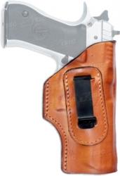 Кобура Front Line поясная, скрытого ношения, кожа, тефлон для Glock 19, 23, 32 ц:коричневый Картинка Кобура Front Line поясная, скрытого ношения, кожа, тефлон для Glock 19, 23, 32 ц:коричневый