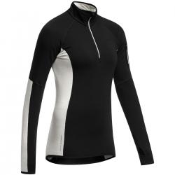 Кофта Icebreaker Atom LS Zip Hood WMN black/black/snow S Картинка Кофта Icebreaker Atom LS Zip Hood WMN black/black/snow S