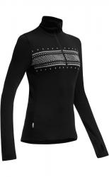 Кофта Icebreaker BF 260 Tech LS Half Zip WMN black/white S Картинка Кофта Icebreaker BF 260 Tech LS Half Zip WMN black/white S