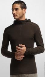 Кофта Icebreaker Oasis LS Half Zip Hood MEN chocolate overdye M Картинка Кофта Icebreaker Oasis LS Half Zip Hood MEN chocolate overdye M
