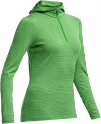 Кофта Icebreaker Oasis LS Half Zip Hood stripe WMN frond/snow S Картинка Кофта Icebreaker Oasis LS Half Zip Hood stripe WMN frond/snow S
