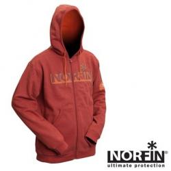 Картинка Куртка флисовая с капюшоном Norfin HOODY RED (терракот) АКЦИЯ!