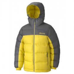 Marmot Boys Guides Down Hoody куртка детская acid yellow-cinder р.M Картинка Marmot Boys Guides Down Hoody куртка детская acid yellow-cinder р.M