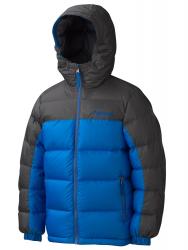 Marmot Boy's Guides Down Hoody куртка детская peak blue/slate grey р.L Картинка Marmot Boy's Guides Down Hoody куртка детская peak blue/slate grey р.L