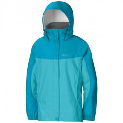 Marmot Girl's PreCip Jacket куртка для девочек light aqua/sea breeze р.XL Картинка Marmot Girl's PreCip Jacket куртка для девочек light aqua/sea breeze р.XL