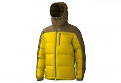 Marmot Guides Down Hoody куртка мужская green mustard/brown moss р.L Картинка Marmot Guides Down Hoody куртка мужская green mustard/brown moss р.L