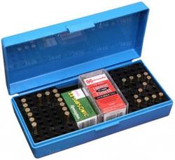 Коробка пластмассовая MTM SB-200 на 250 патронов кал. 22 LR; на 200 шт. кал. 22 WMR и на 150 шт. кал. 17 HMR. Цвет – голубой. Картинка Коробка пластмассовая MTM SB-200 на 250 патронов кал. 22 LR; на 200 шт. кал. 22 WMR и на 150 шт. кал. 17 HMR. Цвет – голубой.