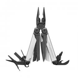 Картинка Мультиинструмент Leatherman WAVE PLUS BLACK&SILVER, синтетичний чохол, карт. коробка