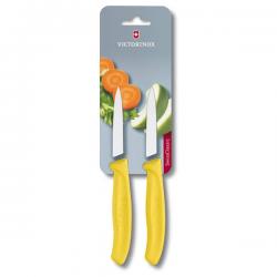 Набор ножей кухонных Victorinox SwissClassic, 8см, 2шт. в блистере,желтые Картинка Набор ножей кухонных Victorinox SwissClassic, 8см, 2шт. в блистере,желтые