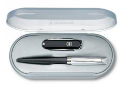 Набор Victorinox нож + ручка черный Картинка Набор Victorinox нож + ручка черный