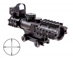 Картинка Прицел NcStar Mil 2-7X Green Dot & Laser