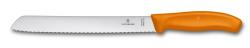 Нож для хлеба Victorinox SwissClassic, хвил. лезо, 21 cм, помаранчевий, блістер Картинка Нож для хлеба Victorinox SwissClassic, хвил. лезо, 21 cм, помаранчевий, блістер
