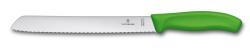 Нож кухонний для хліба Victorinox SwissClassic, хвил. лезо, 21 cм, зелений, блістер Картинка Нож кухонний для хліба Victorinox SwissClassic, хвил. лезо, 21 cм, зелений, блістер