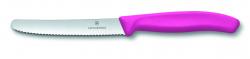 Нож кухонный Victorinox SwissClassic для томатів, 11 см, волн.лезо,рожевий Картинка Нож кухонный Victorinox SwissClassic для томатів, 11 см, волн.лезо,рожевий