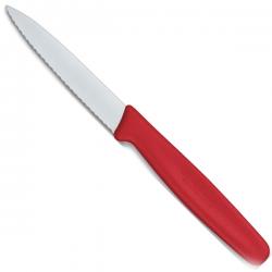 Нож кухонный Victorinox з хвилястим лезом, червоний нейлон Картинка Нож кухонный Victorinox з хвилястим лезом, червоний нейлон