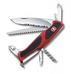 Нож Victorinox Delemont RangerGrip 155, 130 мм, червоний / чорний Картинка Нож Victorinox Delemont RangerGrip 155, 130 мм, червоний / чорний