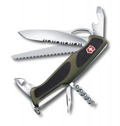 Нож Victorinox Delemont RangerGrip 179, 130 мм, зелений / чорний Картинка Нож Victorinox Delemont RangerGrip 179, 130 мм, зелений / чорний