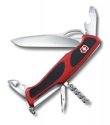 Нож Victorinox Delemont RangerGrip 61, 130 мм, червоний / чорний Картинка Нож Victorinox Delemont RangerGrip 61, 130 мм, червоний / чорний