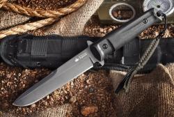 Нож Kizlyar Supreme Trident (кратон) черный D2, черные ножи Картинка Нож Kizlyar Supreme Trident (кратон) черный D2, черные ножи