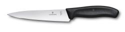 Нож кухонный Victorinox, Narrow blade, Fibrox чорний, 15 cm, блістер Картинка Нож кухонный Victorinox, Narrow blade, Fibrox чорний, 15 cm, блістер