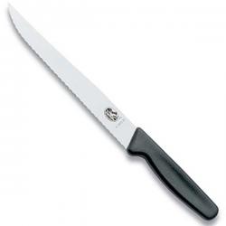 Нож кухонный Victorinox с волнистым лезвием,чёрный 5.1833.20 Картинка Нож кухонный Victorinox с волнистым лезвием,чёрный 5.1833.20