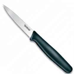 Нож кухонный Victorinox с волнистым лезвием,чёрный Картинка Нож кухонный Victorinox с волнистым лезвием,чёрный