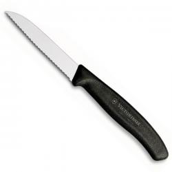 Нож кухонный Victorinox с волнистым лезвием,чёрный нейлон Картинка Нож кухонный Victorinox с волнистым лезвием,чёрный нейлон