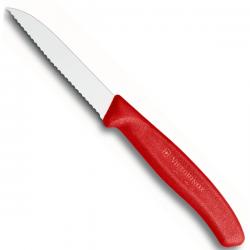 Нож кухонный Victorinox с волнистым лезвием,красный нейлон Картинка Нож кухонный Victorinox с волнистым лезвием,красный нейлон