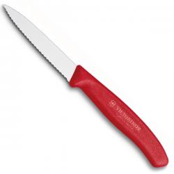 Нож кухонный Victorinox SwissClassic,8см,волн.лезвие,красный Картинка Нож кухонный Victorinox SwissClassic,8см,волн.лезвие,красный