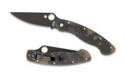 Картинка Нож Spyderco Military Black Blade, ц:camo