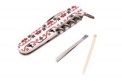 Нож Victorinox Swiss Army Waiter, білий, вишивка №1 / тризуб Картинка Нож Victorinox Swiss Army Waiter, білий, вишивка №1 / тризуб